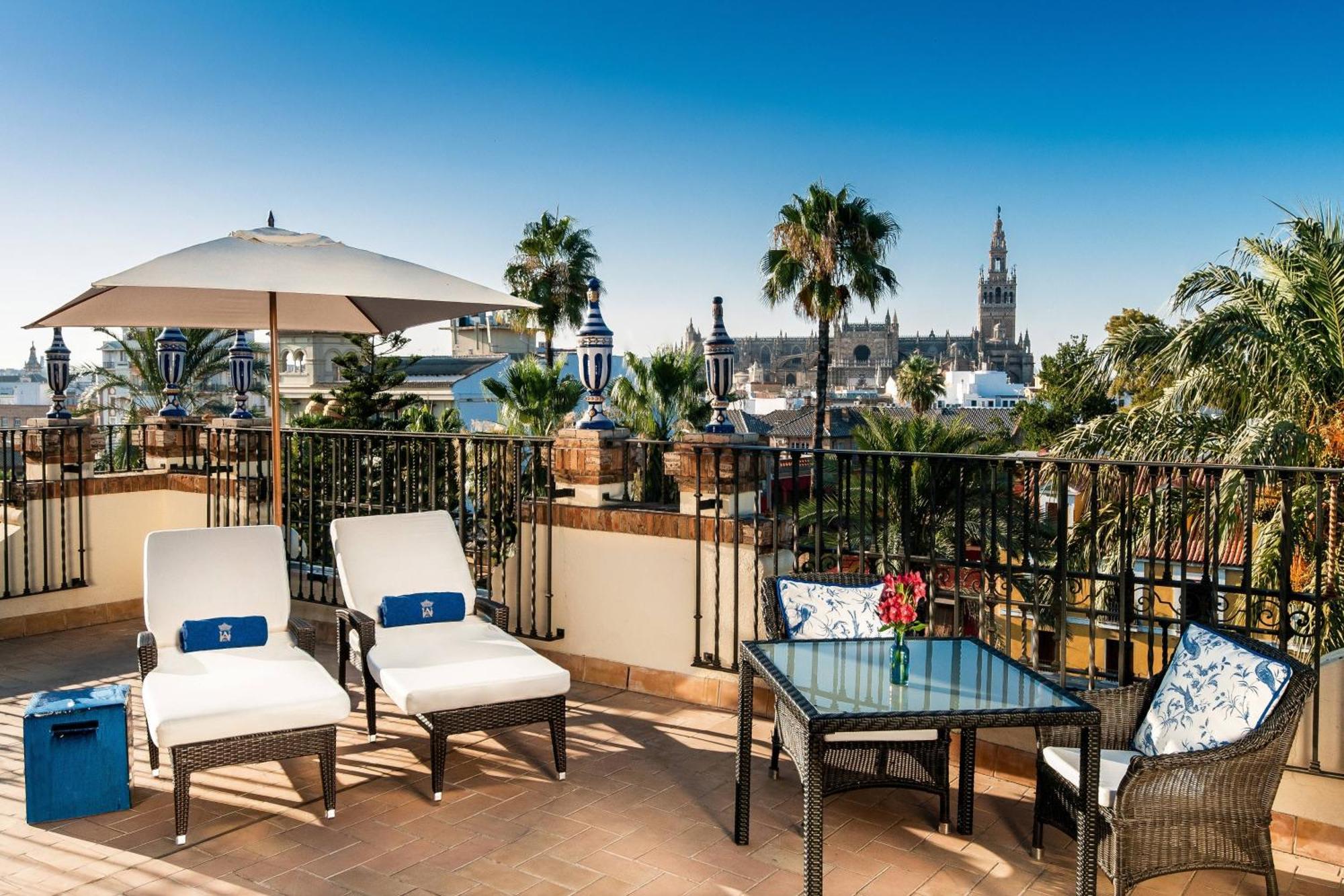 塞维利亚阿方索十三世豪华精选酒店 外观 照片 Rooftop terrace